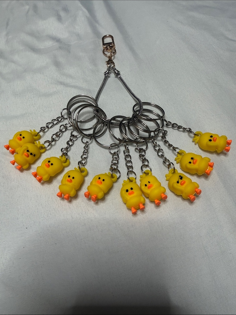 Sets of 10 Cute Yellow Chick Keychain Set - 10-Pack